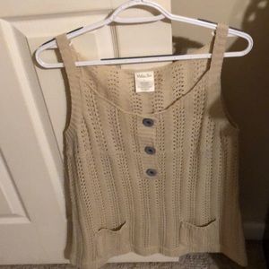 Beige sweater knit tank top. Matilda Jane in excellent condition.